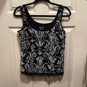 Black and White Lace Camisole